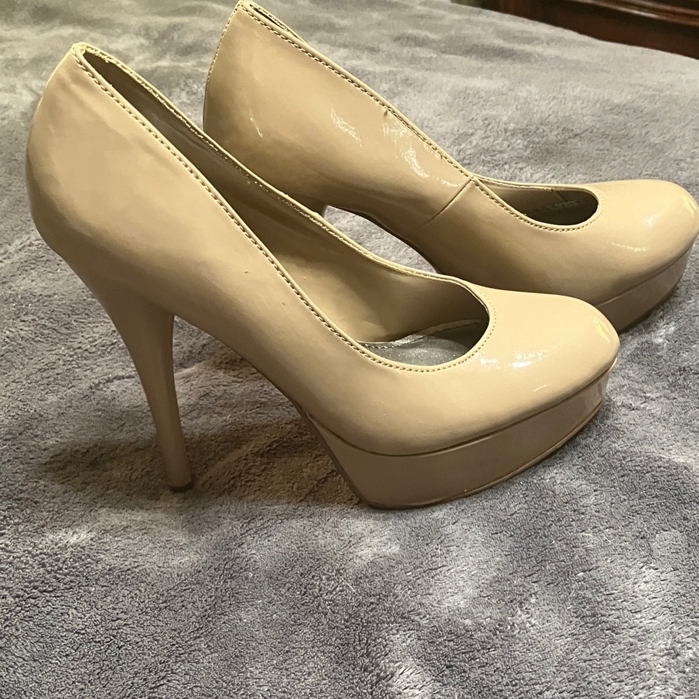 Nude Patent Leather Heels
